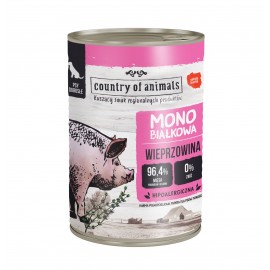 Country Of Animals 單一蛋白豬肉狗罐頭 400g x 12罐